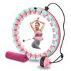 DOUDOUR Weighted Smart Hoop for Adults and Kids Exercising, Adjustable Auto-Spinning Fitness Hoop,Pink,24 Sections view 1