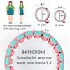 DOUDOUR Weighted Smart Hoop for Adults and Kids Exercising, Adjustable Auto-Spinning Fitness Hoop,Pink,24 Sections view 4