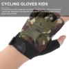 Garneck 1 Pair Half Finger Gloves Breathable Camouflage Antiskid Gloves for Children Cycling Biking Skateboard Roller Skating Outdoor Sports view 3