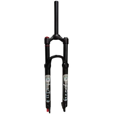 LvTu 120mm Travel Mountain Bike Front Forks 26 27.5 29 Inch, Magnesium Alloy Straight/Tapered Tube Suspension Fork Black for 1.5-2.45" Tires (Color : Straight-Manual Lock Out, Size : 27.5 inch)