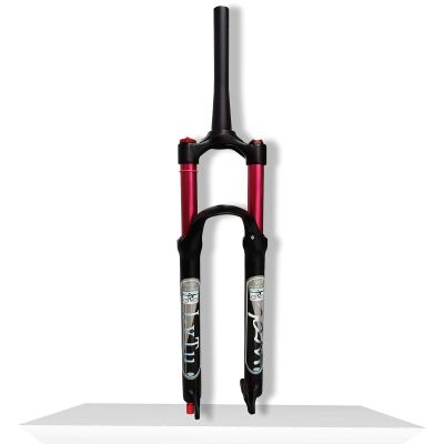 LvTu 26/27.5/29 Travel 120mm Bike Air Suspension Fork, Straight/Tapered Tube Rebound Adjust Mountain Bike Front Forks (Color : Tapered-Manual Lockout, Size : 26)