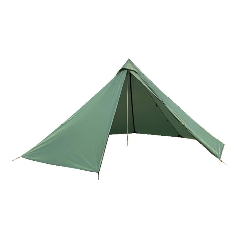 4 Person Tipi Hot Tent with Fire Retardant Stove Jack for Flue Pipes with 2 Doors Height 6.56FT