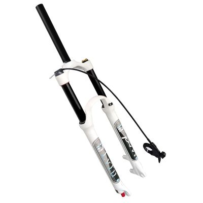 LvTu 120mm Travel Bike Front Fork 26 27.5 29 Inch, Rebound Adjust Air Pressure Shock Absorber Suspension Fork (Color : Straight-Remote Lockout, Size : 26 inch)