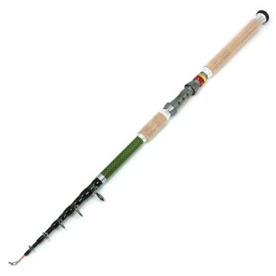 H/A ZYHYD New 2.1m 2.4m 2.7m 3.0m 3.6m Lengthened Telescopic Lure Fishing Rod, Carbon Wooden Handle Rotating Bait Rod, Overweight carp Fishing Rod, sea Fishing ZYHYD (Length : 2.4 m)