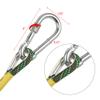 X XBEN Outdoor Climbing Rope, 8MM Diameter Static Rock Climbing Rope 40M(132ft) Tree Climbing Rappelling Rope with Hooks, Escape Rope Fire Rescue Parachute Rope view 3
