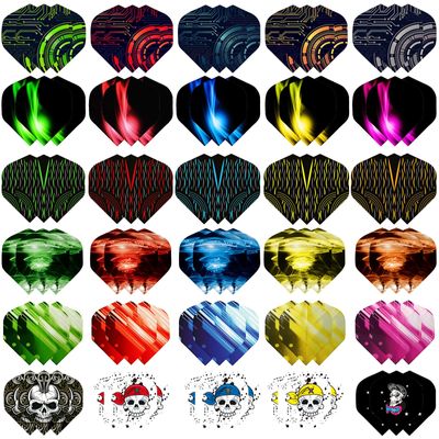 WLHGH Dart Flights, 6 Styles, 30 Sets, 90 Pieces, PET Standard Accessories for Darts, Perfect Equipment for Soft/Steel Tip Darts Games (6 Styles, 30 Sets, 90 Pieces)