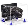 Better Display Cases Acrylic Full-Size Lacrosse/Hockey/Catchers Mask Display Case with Mirror, Dark Blue Risers, Clear Wall Mount and Clear Base (V44/A002) view 2