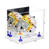 Better Display Cases Acrylic Full-Size Lacrosse/Hockey/Catchers Mask Display Case with Mirror, Dark Blue Risers, Clear Wall Mount and Clear Base (V44/A002) view 3