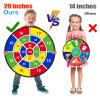 BooTaa 2 Pack 29" Large Dart Board Game Set with 20 Sticky Balls, Indoor/Sport Outdoor Fun Party Play Games, Boys Girls Toys, Birthday Toy Gifts for 3 4 5 6 7 8 9 10 11 12 Year Old Boys Girls Kids view 2