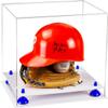 Better Display Cases Versatile Clear Acrylic Display Case - Large Rectangle Box with Dark Blue Risers and White Base 14.5" x 11" x 12" (V44/A002) view 1