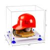 Better Display Cases Versatile Clear Acrylic Display Case - Large Rectangle Box with Dark Blue Risers and White Base 14.5" x 11" x 12" (V44/A002) view 2
