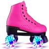 Adults Roller Skates Artistic, Classic Women Quad Skates, High-Top Adjustable Rollerskates for Children Kids Teenagers,Flash Wheel-UK 9.5/EU 45 view 1