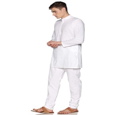 SETHUKRISHNA MENS WHITE KURTA WITH PYJAMA