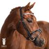 Flexible Fit Equestrian Black Snaffle Bridle 'Sophia' Horse view 1