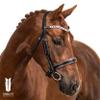 Flexible Fit Equestrian Black Snaffle Bridle 'Sophia' Horse view 2