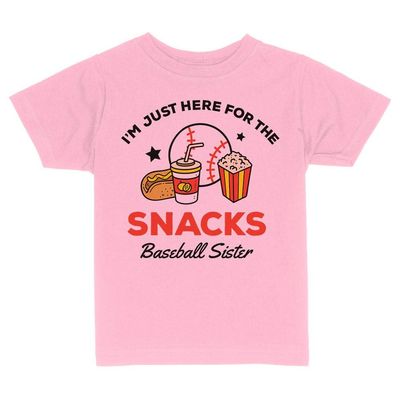 Baseball Sister Funny Toddler Kids T-Shirt 2T Light Pink