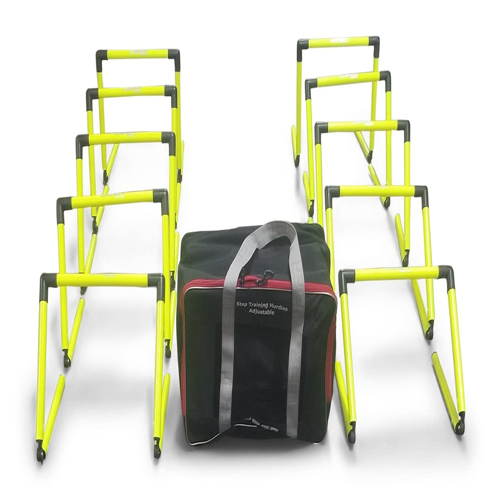 Rugged Soccer Step Training Hurdle Adjustable - Set of 10