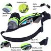 Running Belt Waist Pack with Water Bottle Holder Reflective Fanny Pack with Adjustable Straps Sport Pouch Belt for Fitness Jogging Hiking Travel-Green view 3