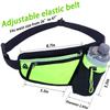 Running Belt Waist Pack with Water Bottle Holder Reflective Fanny Pack with Adjustable Straps Sport Pouch Belt for Fitness Jogging Hiking Travel-Green view 4