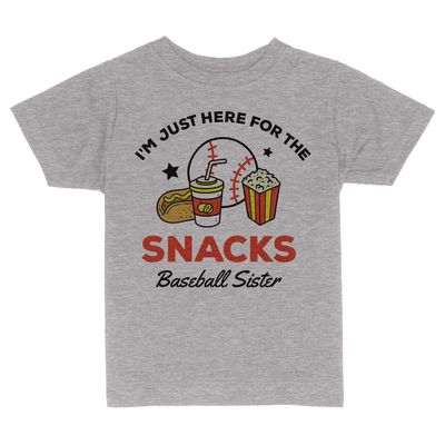 Baseball Sister Funny Toddler Kids T-Shirt 2T Heather Grey