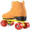 Adult Double Row Roller Skates, Girls Roller Skates, Four PU Wheel Cowhide Quad Skates, for Women Beginner Indoor and Outdoor,Transparent-UK 2/EU 34 view 1