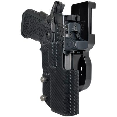 Pro Heavy Duty Competition Holster fits Staccato C2 (Right-Hand Draw, Black/Carbon Fiber)