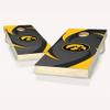 Skip's Garage Iowa Hawk Swoosh Cornhole Set - Include Edge Lights + Score Tower view 1