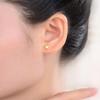 1 Pair Adabele Real 18K Yellow Gold Plated 925 Sterling Silver Hypoallergenic Stud Earrings Dainty Small Tiny Star Ear Studs for Women Birthday Gift SSE92-2 view 2
