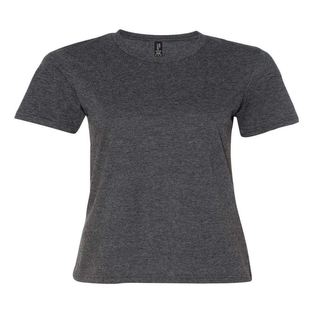 Anvil Womens Lightweight T-Shirt, S, Heather Dark Grey