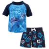 Hudson Baby Unisex Swim Rashguard Set, Boy Dolphin, 12-18 Months view 1
