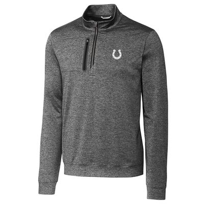Cutter & Buck Men's Gray Indianapolis Colts Stealth Quarter-Zip Jacket