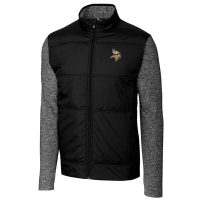 Cutter & Buck Men's Black Minnesota Vikings Stealth Full-Zip Jacket