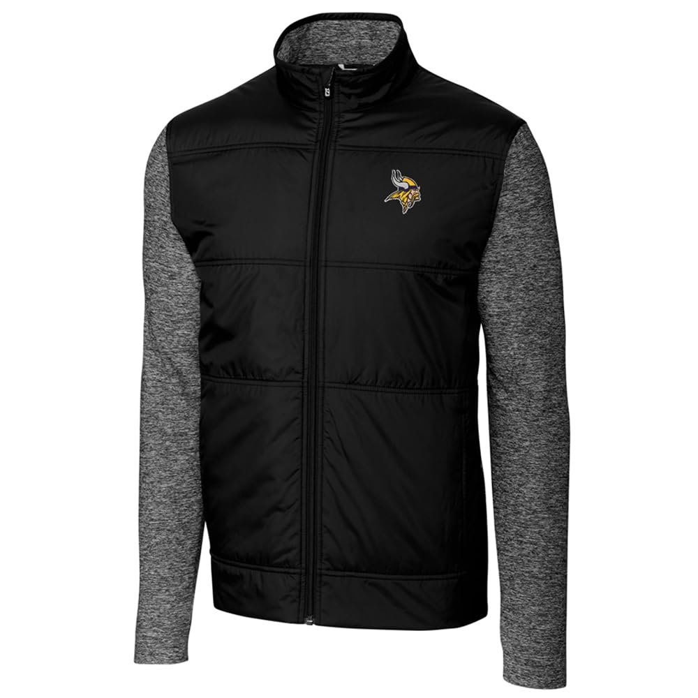 Cutter & Buck Men's Black Minnesota Vikings Stealth Full-Zip Jacket