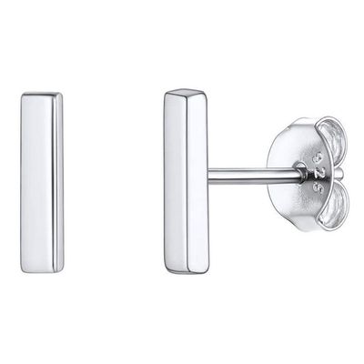 1 Pair Adabele Real Solid 925 Sterling Silver Hypoallergenic Stud Earrings Dainty Small Tiny Bar Ear Studs for Women Birthday Gift SSE101-1