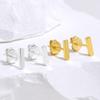 1 Pair Adabele Real Solid 925 Sterling Silver Hypoallergenic Stud Earrings Dainty Small Tiny Bar Ear Studs for Women Birthday Gift SSE101-1 view 3