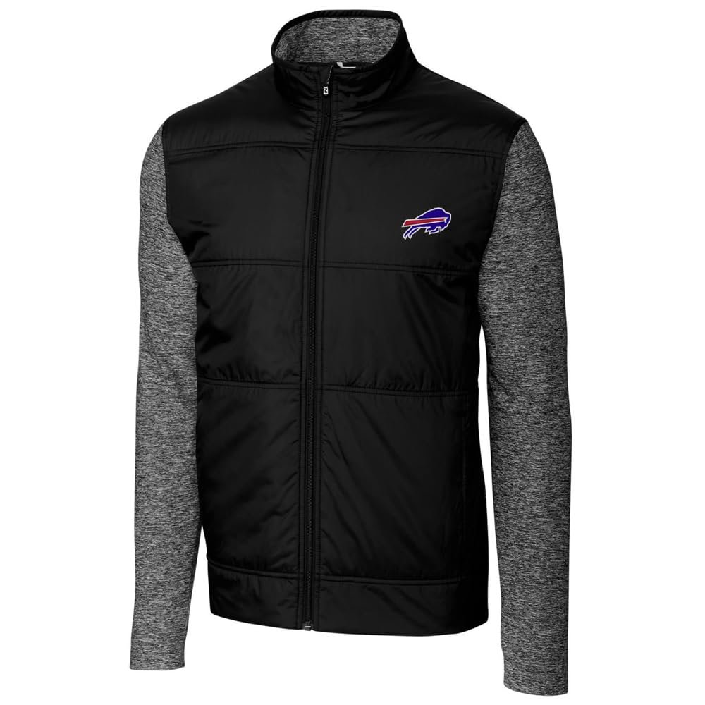Cutter & Buck Men's Black Buffalo Bills Stealth Full-Zip Jacket