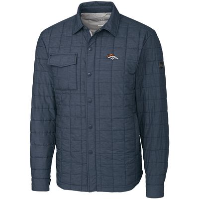 Cutter & Buck Men's Charcoal Denver Broncos Rainier Shirt Jacket