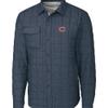 Cutter & Buck Men's Charcoal Chicago Bears Rainier Shirt Jacket view 1