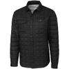 Cutter & Buck Men's Black Carolina Panthers Rainier Shirt Jacket view 1