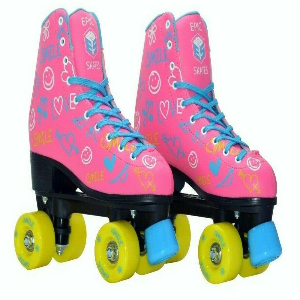 Epic Skates Blush Quad Roller Skates, Pink, 8