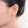 1 Pair Adabele Real 18K Yellow Gold Plated 925 Sterling Silver Hypoallergenic Stud Earrings Dainty Small Tiny Circle Disc Round Dot Ear Studs for Women Birthday Gift SSE90-2 view 2