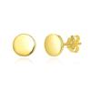 1 Pair Adabele Real 18K Yellow Gold Plated 925 Sterling Silver Hypoallergenic Stud Earrings Dainty Small Tiny Circle Disc Round Dot Ear Studs for Women Birthday Gift SSE90-2 view 3