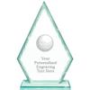Real Crystal 7" Golf Ball Trophy, Custom Engraved Golf Ball Greenwhich Arrowhead Crystal Award, Choose Your Own Engraving Text, Prime view 1