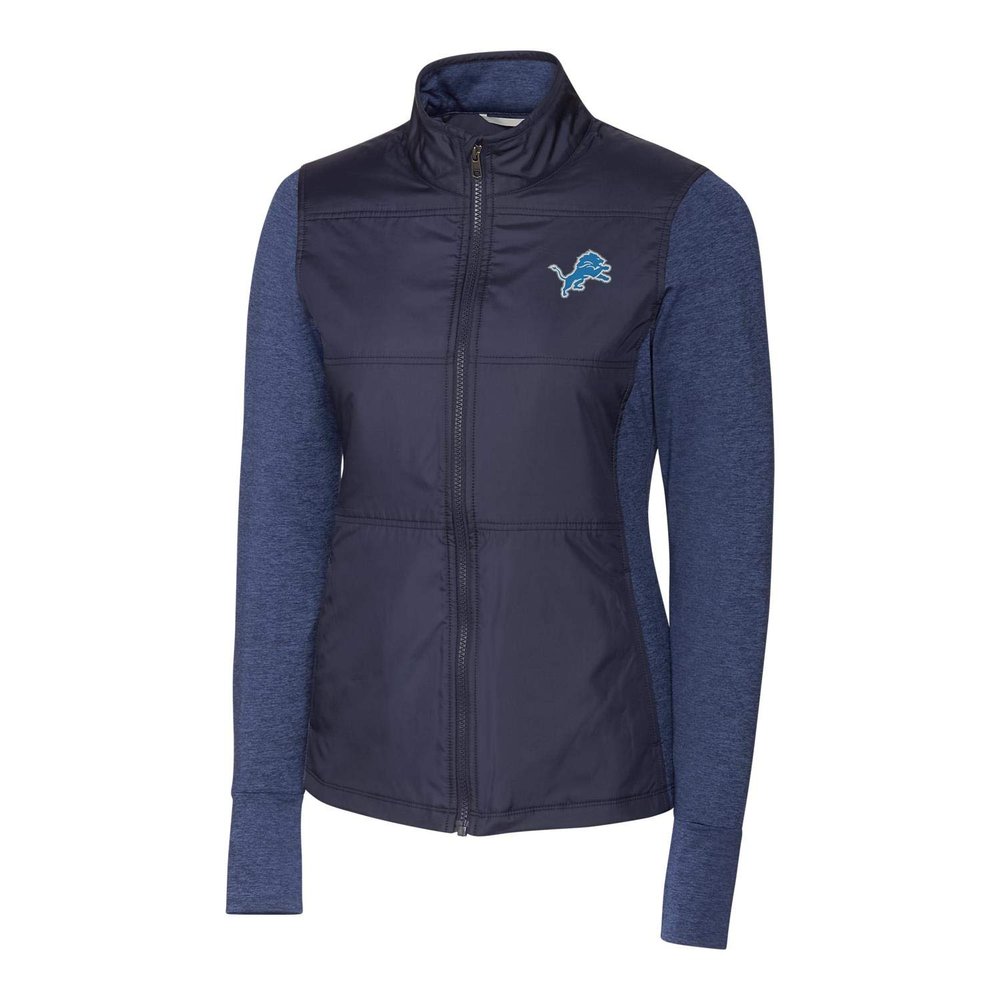 Cutter & Buck Women's Navy Detroit Lions Stealth Full-Zip Jacket
