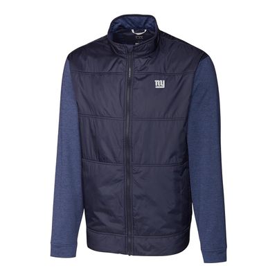 Cutter & Buck Men's Navy New York Giants Big & Tall Stealth Full-Zip Jacket