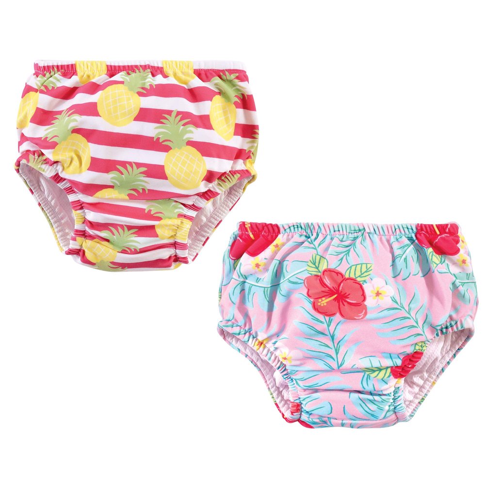 Hudson Baby Unisex Baby Swim Diapers, Tropical Floral, 18-24 Months