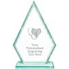 Real Crystal 7" Nursing with Heart Trophy, Custom Engraved Nursing with Heart Greenwhich Arrowhead Crystal Award, Choose Your Own Engraving Text, Prime view 1