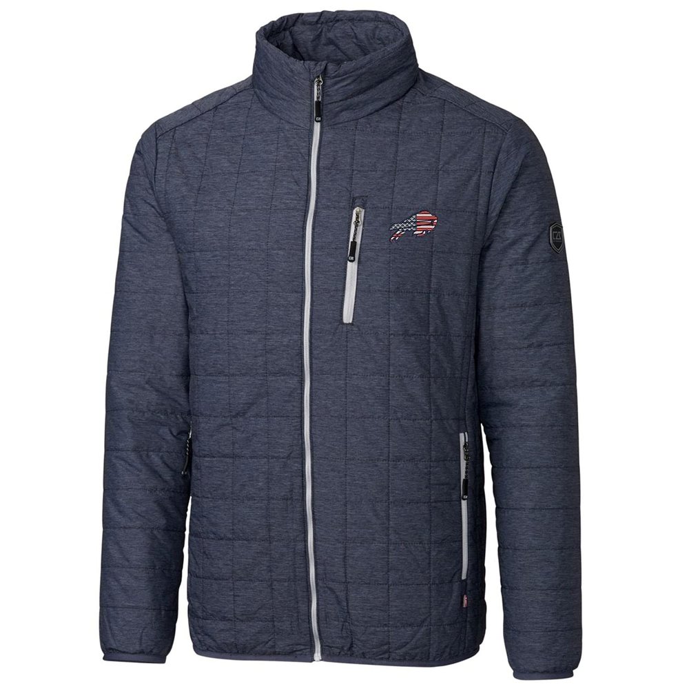 Cutter & Buck Men's Navy Buffalo Bills Americana Rainier Full-Zip Jacket