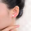 1 Pair Adabele Real Solid 925 Sterling Silver Hypoallergenic Stud Earrings Dainty Small Tiny Circle Disc Round Dot Ear Studs for Women Birthday Gift SSE90-1 view 2