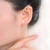 1 Pair Adabele Real Solid 925 Sterling Silver Hypoallergenic Stud Earrings Dainty Small Tiny Love Heart Ear Studs for Women Birthday Gift SSE94-1 view 2